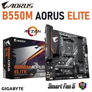 GIGABYTE B550M AORUS ELITE Motherboard AMD B550 Socket AM4 DDR4 128GB PCI-E 4.0 M.2 OverLocking Micro-ATX B550 Mainboard AM4 New