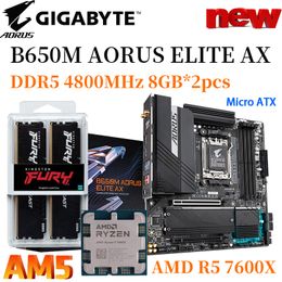 Gigabyte B650m Aorus Elite Axe AM5 Moederbord AMD RYZEN 5 7600X CPU DDR5 4800MH