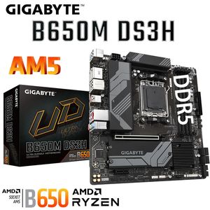 Placa base Gigabyte B650M DS3H Socket AM5 compatible con AMD Ryzen 5 7600X CPU DDR5 128GB 6400MHz PCI-E 4,0 M.2 SSD Places-Me New