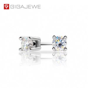 GIGAJEWE EF Ronde Cut Totaal 0 2ct Diamond Stud Earring Moissanite 18K Vergulde 925 Zilveren Oorbellen Sieraden Vrouw Meisje Gift GMSE321v