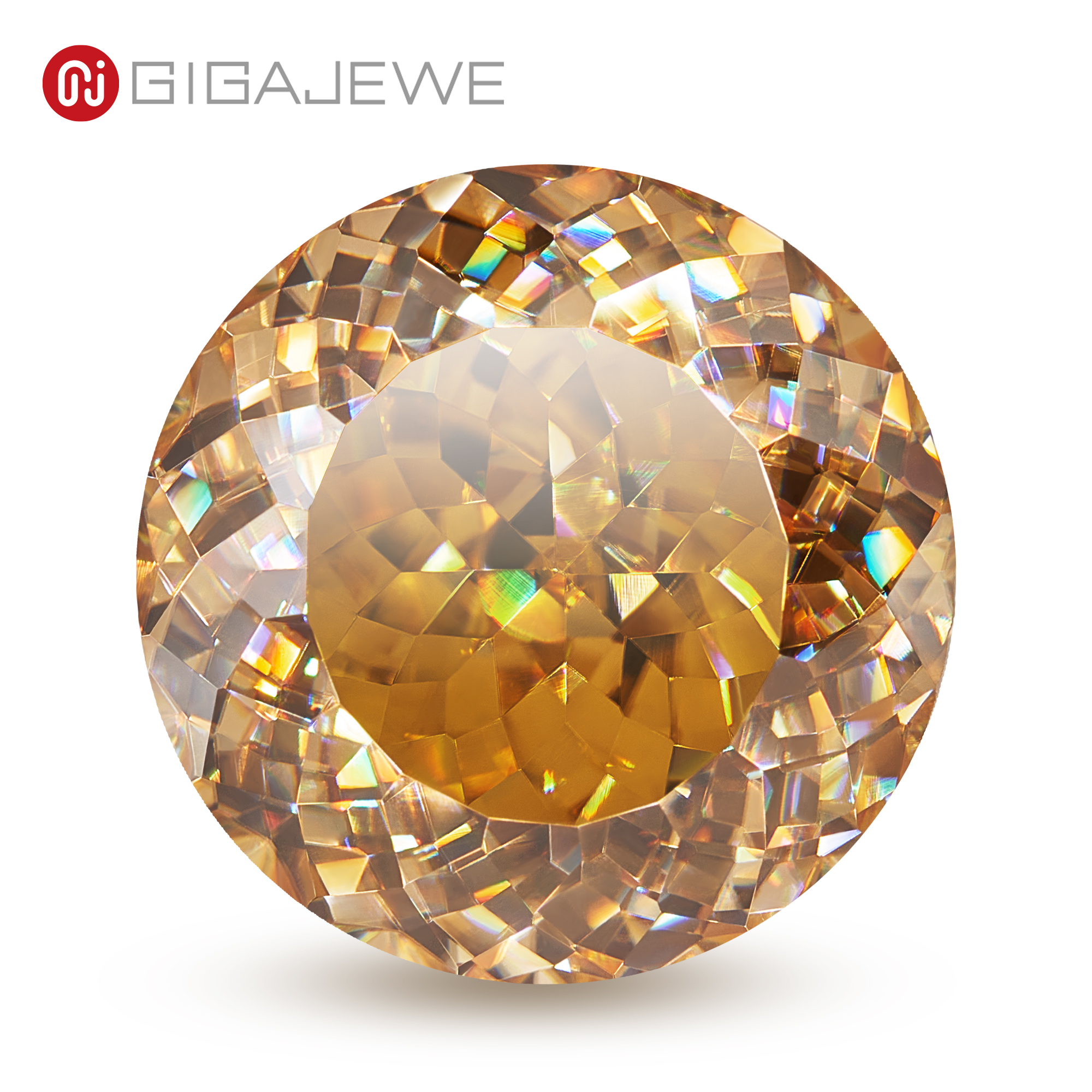 Gigajewe moissanite personalizado português cor dourado VVS1 teste de diamante solto passou pedra preciosa para fazer jóias