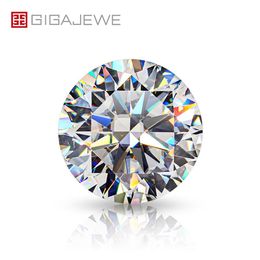 GIGAJEWE blanc D couleur 0 5-3 0ct 10 coeurs et flèches coupe ronde diamant Moissanite en vrac pour la fabrication de bijoux 278S