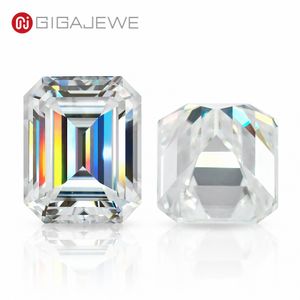 GIGAJEWE Blanco D Color Esmeralda corte VVS1 moissanite diamante 0.5-12ct para joyería corte a máquina
