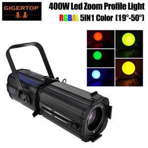 Gigertop 400W RGBAL 5IN1 Couleur Led Zoom manuel Led Profile Light Zoom Focus Dual Glass Lens DMX512 Control 4 Gradation Curve Fan Coo2483