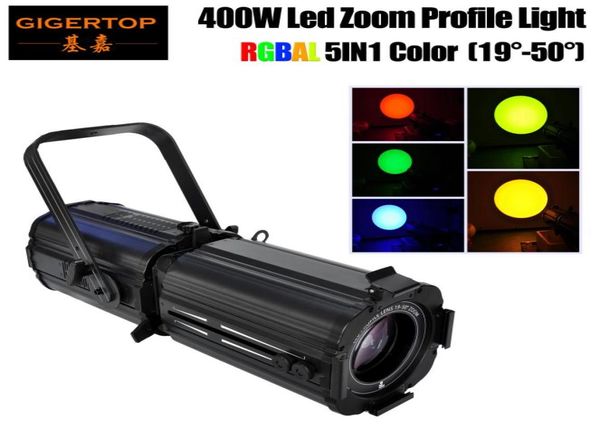 Gigertop 400W Rgbal 5in1 Manual de LED LED zoom Perfil de LED zoom Focus Dual Glass Glass DMX512 Control 4 Ventilador de curva de atenuación COO86644446