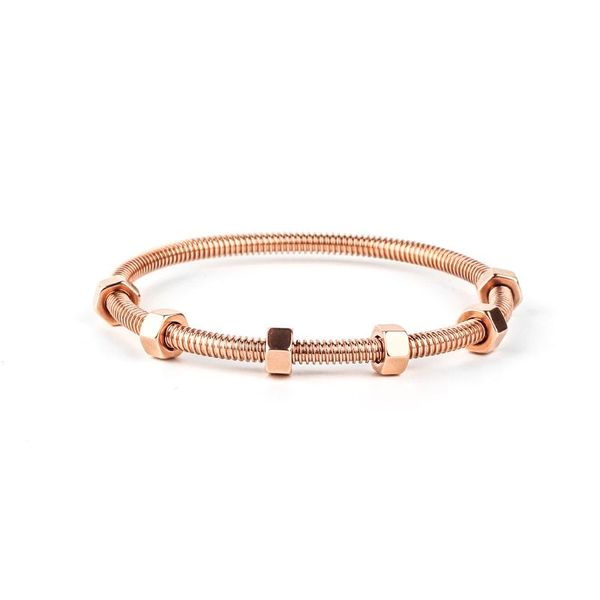 Gigh End Designer 6 Vis Amour Cadeau bracelets bracelets pour femmes hommes en acier inoxydable couple fil Bracelet Ne Se Fanent Jamais