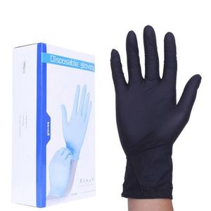 GILIZI 100 pièces gants jetables noirs Latex pour le nettoyage à domicile gants de nettoyage gants alimentaires jetables universels 201021