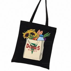 Gilmore Girls Carto Luke's Dinner Shopper Bag Toile Fourre-tout Sacs à bandoulière Shop Bag Sacs à main en tissu noir Eco V0WS #