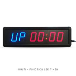 Temporizador con pantalla para gimnasio, reloj LED crossfit montado en la pared, programación DIY, cuenta atrás grande, temporizador para juegos deportivos, control remoto