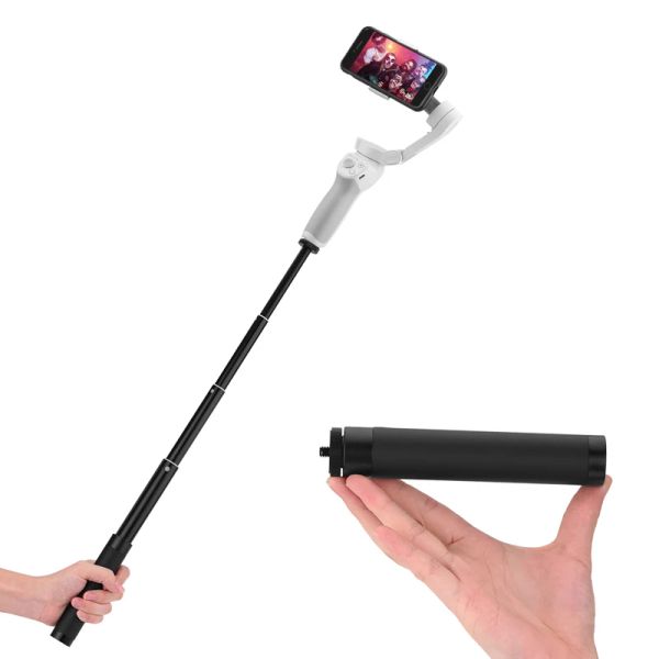 Polo de extensión de aleación de aluminio aluminio para DJI OSMO Mobile 3 2 Varilla de barra Soporte escalable Accesorios de estabilizador de la cámara de cardán