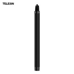 Fibra de carbono de cardán TEMNP117 1.16m Selfie Stick Polo de extensión ajustable 1/4 "Tornillo para Insta 360 One X/ One X2/ One R Action Camera