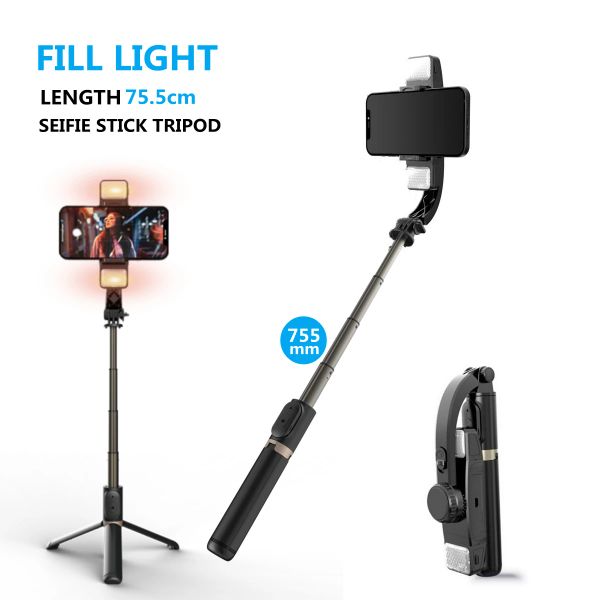 Gimbal Cool Dier New Gimbal Gimbal Handheld Stabilizer Phone Phone Video Téléphone stabilisateur Gimbal avec lumière de remplissage LED pour téléphone intelligent