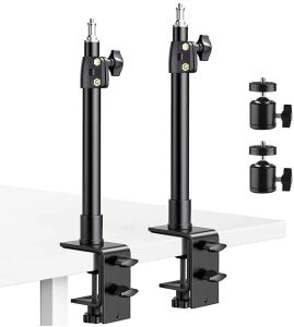 Gimbal Desk Camera Mount Stand met 360 roteerbare kogelkop tabletop C klembevestiging voor DSLR -camera/ringlicht/videolicht