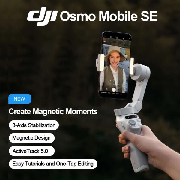Gimbal Dji OM SE OSMO Mobile SE nuevo Handheld Gimbal Rollo rápido 3Axis Estabilización Portable y DJI plegable original
