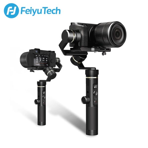 Gimbal Feiyutech Feiyu G6 Plus Gimbal 3axis estabilizador de cardán portátil para iPhone Cámaras Gopro sin espejo Sony AS6000