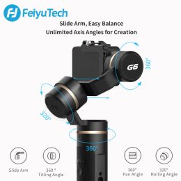 Gimbal Feiyutech G6 Handheld Estabilizador de la cámara Gimbal Wifi Blutooth para GoPro Hero 8/7/6/5 Sony RX0 4K Cámara de acción a prueba de chapoteo