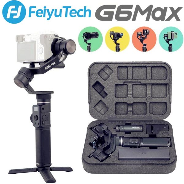 Gimbal Feiyutech G6 Max 3 Axe Handheld Gimbal pour les appareils photo sans miroir / smartphone / caméras d'action / caméras de poche Max Télélé utile de 2,65 lb