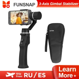 Gimbal Funsnap Smartphone Gimbal-stabilisator 3-assige telefoon Gimbal Draadloos Bluetooth voor Iphone Xiaomi YouTube Vlog TikTok-stabilisator