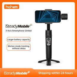 Gimbal Hohem Isteady Mobile Plus smartphone Gimbal avec mode sport 3axis Stabilisateur pour l'iPhone 11 x 8 7 Huawei Xiaomi