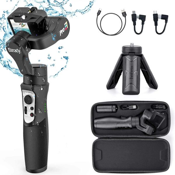 Gimbal Hohem Isteady Pro 3 3axis Splash Proof Handheld Gimble pour GoPro Hero 8 7/6/5/4/3 DJI OSMO Action Sjcam Yi Cam Action Camera