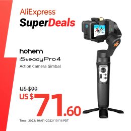 Gimbal Hohem Official IdeSteady Pro 4 Gimbal voor GoPro 11/10/9/8/7/6/5 Dji Osmo Insta360 One R Action Camera 3Axis Handheld Stabilizer