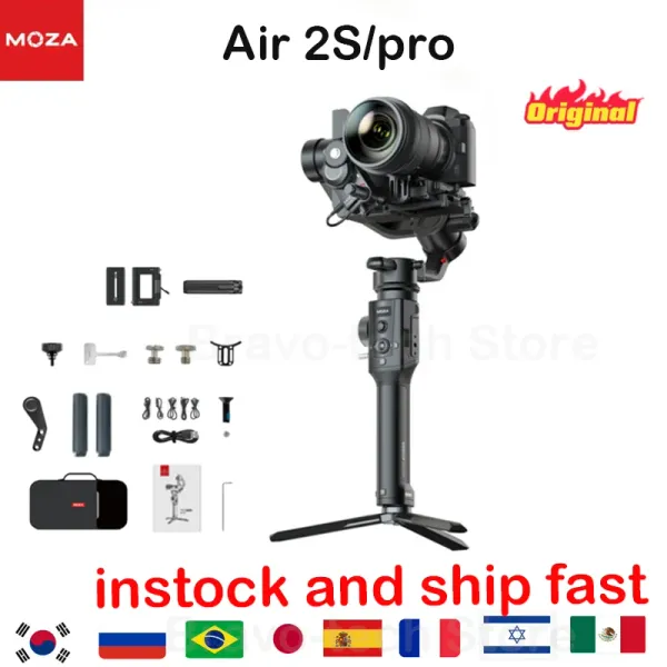 Gimbal Moza Air 2S Camera 3 Axis Estabilizador de cardán con rueda de mano inteligente para cámaras sin espejo y DSLR 9 lbs de carga útil