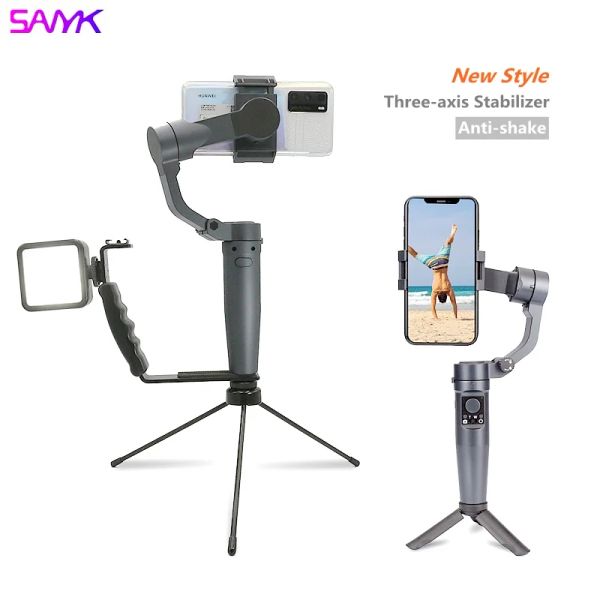 Stabilisateur de cardin Sanyk Gimbal pliable THREEAXIS MOBILE STABILISER DE VLOGGING VIDEO TI VIDUANT LIVE SPORT