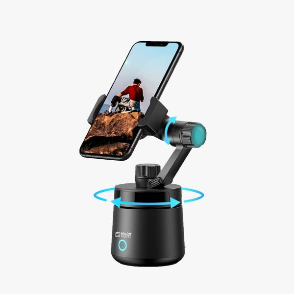 Gimbal Smart Selfie Stick suivant Shooting Gimbal 360 degrés Rotation Rotation Réglable 3D Face en direct Automatique Porte-caméra Téléphone