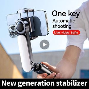 Gimbal stabilisator selfie stick statief voor Android Phone Mobile Led Led Light Cell Holder Stand smartphone mobiele telefooncamera 240309