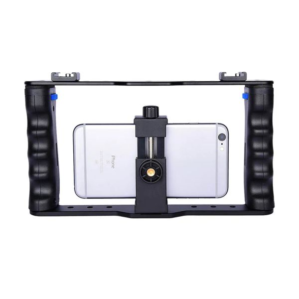 Gimbal Yelangon Smartphone Video Rig Minage de gréement Vlogging Rig Cage Stabilisateur pour téléphone mobile Samsung Huawei iPhone XS Max XR x 8 7 Plus