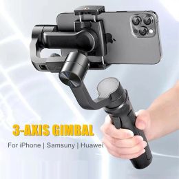 Gimbals 3 axe Gimbal Handheld Stabilizer Iphone Holder avec Tripod Extend for Smartphone Anti Shake Video Record et Sport Photography