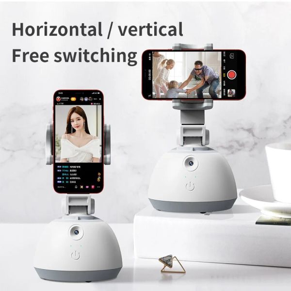 Gimbals Auto Face Tracking Phone Selfie Stick Smart 360 ° Rotation Holder AI Suivi Vide Vlog Live Live Gimbal Stabilizer Trépie