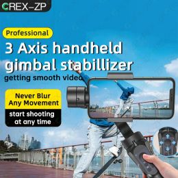 Gimbals F6 Handheld 3axis Gimbal Phone Teleput Anti Shake Video Record Stabilizer pour Xiaomi iPhone Smartphone