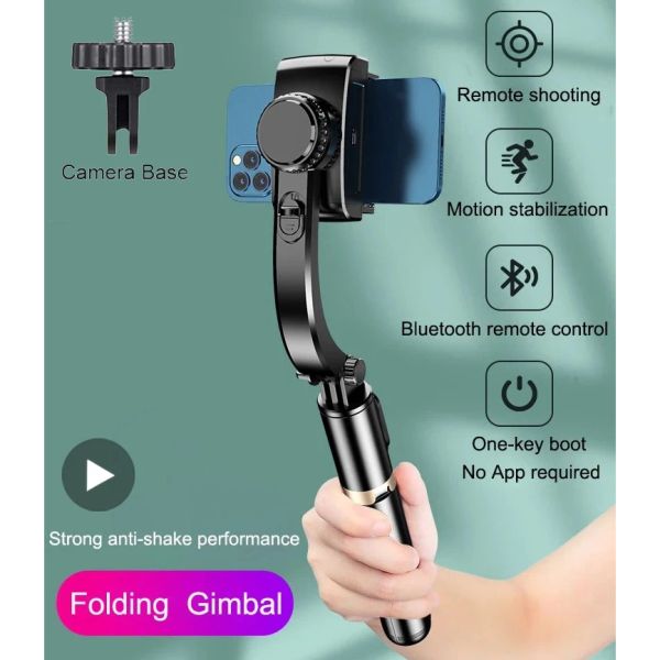 Gimbals Gimbal Stabilizer Selfie Stick Trépied pour iPhone Android Phone Cell Smartphone Camera Handheld Handhed Portable Cell Phoney