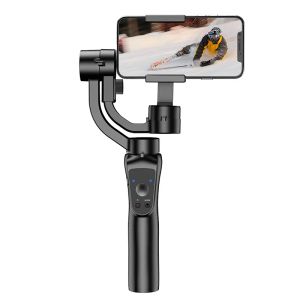 Gimbals Stabilisateur de cardan portatif Bluetooth téléphone Selfie bâton rallonge tige trépied téléphone enregistrement vidéo Vlog pour iPhone Xiaomi Huawei