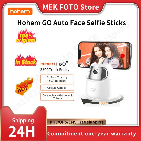 Gimbals Hohem Go Tracking Auto Face Stabilizer Stabilizer Telepleting Tithering 360 Rotación Selfie Stick Trípode para video Vlog en vivo