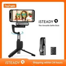 Gimbals Hohem Isteady Q Handheld Gimbal Stabilizer Phone Selfie Stick Extension Trépied réglable avec télécommande pour le smartphone