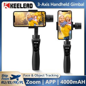 Gimbals Keelead 3axis Handheld Gimbal Stabilizer for Smartphone Action Camera Gopro Video Record Vlog Live Selfie Stick Focus Zoom