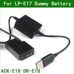 Gimbals LP E17 LPE17 ACKE18 DRE18 Dummy Batterydc Power Bank Câble USB pour Canon EOS 77D 200D 250D 750D 760D 800D 850D 8000D 9000D RP