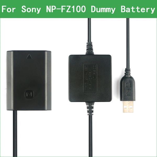 Gimbals NPFZ100 NP FZ100 NPFZ100 Batería ficticia Cable USB para Sony A9 ILCE9 7C 7M3 7RM3 A9S A9R A7III A7R3 A6600 A7RIII A7C