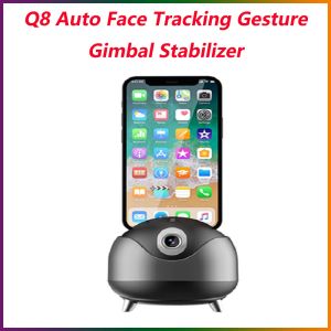 Gimbals Q8 Auto Face Suiding Gimbal Stabilizer Video Video Tracking Photography Phone Holder 360 Rotation Selfie for Live Vlog Video