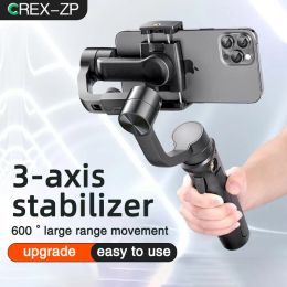 Gimbals Smartphone Gimbal 3axis Stabilisateur portable avec lumière de remplissage pour téléphone portable iPhone 13 Pro Max Xiaomi Huawei YouTube Tiktok Vlog