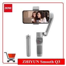 Gimbals Zhiyun Smooth Q3 Smartphone Gimbal 3axis Flexibele telefoon Handheld stabilisator met vullampje voor iPhone Xiaomi Huawei Samsung