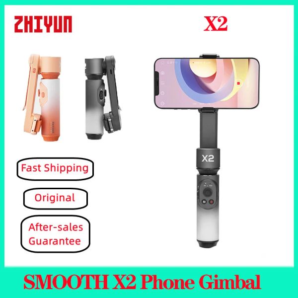 Gimbals zhiyun lisse x2 stabilisateur de cardan pour smartphones xiaomi redmi huawei iphone samsung stabilisateur stabilisateur selfie bâton
