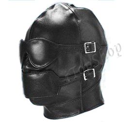 GIMP Head Mask Hood Bought Roll Bondage noir Faux en cuir fétiche coquelue Play UK R5015933044