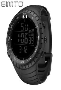 Gimto Large Digital Watch Men Sports voor het rennen van stopwatch waterdichte militar led elektronische polshorloges mannen 2019 cadeau l2290023