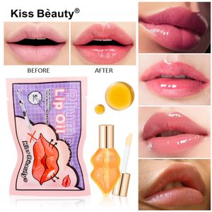 Aceite de labios de jengibre, suero voluminizador instantáneo para labios carnosos, labios sexis de larga duración, esencia hidratante, maquillaje para el cuidado de la belleza