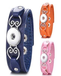 Ginger Snap Charms Bracelet en cuir authentique 18 mm Bouton VOCHENG BIELLY INTERCHANGEMable Femmes039 Bracelets de charme 6383276