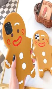 Gingerbread Man Cartoon Leuke Silicone Soft case Voor Iphone 11 pro max x xs max xr 6 6s 7 8 Plus telefoon Cover8232883