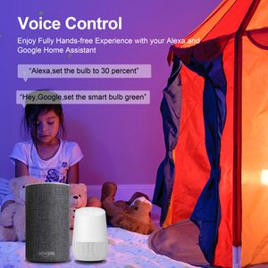 Girier Smart Bulbe WiFi LED ampoule Changement de couleur Sync Musique Dimmable Bulbe E27 9W Fonctionne avec Alexa Hey Google Aucun hub requis